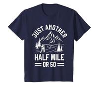 Just Another Half Mile or So - Take a Hike Funny Hiking T-Shirt, Youth, Navy Blue, X-Small