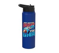 Just Another Night At The Bar Funny Weightlifting Gym Stainless Steel Insulated Water Bottle