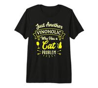 Just Another Vinoholic Who Has A Cat Problem Cats and Wine Premium T-Shirt