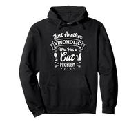Just Another Vinoholic Who Has A Cat Problem Cats and Wine Pullover Hoodie