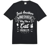 Just Another Wineoholic Who Has A Cat Problem Cats and Wine Comfort Colors Adult Heavyweight T-Shirt