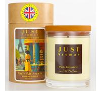 Just Aromas Paris Pâtisserie Luxury Scented Candle - Pain au Chocolat Bakery Scent, Rapeseed & Coconut Wax, 100% Cotton Wick (Lead-Free), 35+ Hour Burn, UK Hand-Poured, 150g, Gift Tube