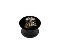 Just Around The Next Bend Hiking Hiker Nature Gift Vintage PopSockets Adhesive PopGrip