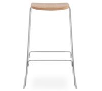 Just Barstool Barhocker Normann Copenhagen-eiche/chrom-ohne Lehne, 75 cm - 5712396016156