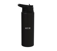 Just Be Minimalist Design (White) - Mindfulness Quote Stainless Steel Insulated Water Bottle