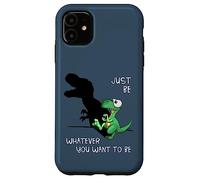 Just Be Whatever T-Rex | Cute Dinosaur Shadow Play Dino Case for iPhone 11