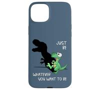 Just Be Whatever T-Rex | Cute Dinosaur Shadow Play Dino Case for iPhone 15 Plus