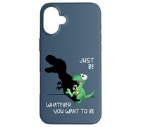 Just Be Whatever T-Rex | Cute Dinosaur Shadow Play Dino Case for iPhone 16 Plus