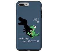 Just Be Whatever T-Rex | Cute Dinosaur Shadow Play Dino Case for iPhone 7 Plus/8 Plus