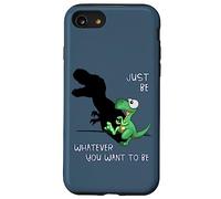 Just Be Whatever T-Rex | Cute Dinosaur Shadow Play Dino Case for iPhone SE (2020) / 7/8
