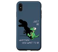 Just Be Whatever T-Rex | Cute Dinosaur Shadow Play Dino Case for iPhone XS Max