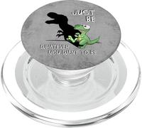 Just Be Whatever T-Rex | Cute Dinosaur Shadow Play Dino PopSockets PopGrip for MagSafe