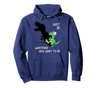 Just Be Whatever T-Rex | Cute Dinosaur Shadow Play Dino Pullover Hoodie