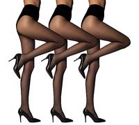 JUST BEAUTY TOUCH 3 Pairs Exclusive T-Band Tights Summer Sheer Tights 20 Denier Size S-L