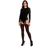 JUST BEAUTY TOUCH 60 Denier Opaque Stockings Plain 12 Colours Size Regular and Plus for Suspender Belt Size S - XXXL (3XL/4XL, Chocolate)