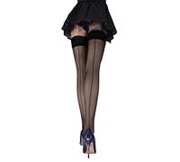 JUST BEAUTY TOUCH Back Seamed Hold ups Size S - L Lace Top 17 Denier