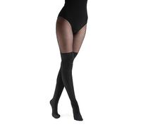 JUST BEAUTY TOUCH MOCK SUSPENDER STOCKINGS TIGHTS 40/20 DENIER NEW SIZE S M L (Black, 2 - Smal)