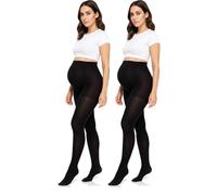 JUST BEAUTY TOUCH Opaque Maternity Tights, Pregnancy Tights, Comfortable Maternity Pantyhose, 100 DEN, 1or 2 Pairs, Soft Stretch Microfiber, Sizes S - XL
