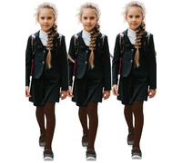 JUST BEAUTY TOUCH School Girls Tights 60 DEN Opaque - Grey, Black, Navy, Brown - Soft Microfibre, Footed Pantyhose for Children Aged 3-13, Casual School Wear, Available in 3 Pairs or 1 Pair