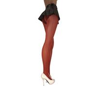 JUST BEAUTY TOUCH Sheer Sparkly Tights, 20 Denier Glossy High-Waist Pantyhose Shiny & Silky in Vibrant Colours (M, Ginger)