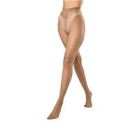 JUST BEAUTY TOUCH T- Band Summer Tights Sheer to Waist 15 Denier Tights Sizes S - XL (M, Nude)