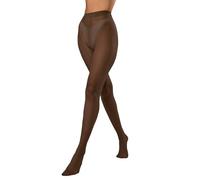 JUST BEAUTY TOUCH T- Band Summer Tights Sheer to Waist 15 Denier Tights Sizes S - XL (XL, Chocolate)
