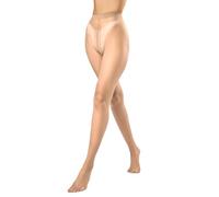 JUST BEAUTY TOUCH T- Band Summer Tights Sheer to Waist 15 Denier Tights Sizes S - XL (XL, Natural)