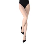 JUST BEAUTY TOUCH T- Band Summer Tights Sheer to Waist 15 Denier Tights Sizes S - XL (XL, White)