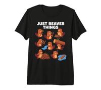 Just Beaver Things Funny Beaver Lover Cute Animal Premium T-Shirt