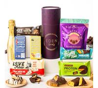 Just Because Chocolate Letterbox Gift Tube, Luxury Gourmet Gifts for Women, Men or Couples, Dairy Free, Gluten Free, Lactose Free and Vegan Chocolate by EDEN Treats - Includes Prosecco