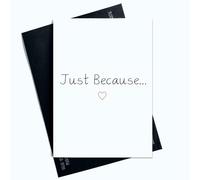 Just Because Greeting Card Blank Inside Card for Any Occasion For All Occasion Greeting Cards Friendship Cards Thank You Card Valentine's Day Cards Red Heart SP103