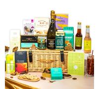 Just Because Hamper for Her, Luxury Wicker Sharing Family Hamper with Truffles & Hot Chocolate Set by EDEN & CO - Plus 2 Non-Alcoholic Mocktails