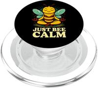 Just Bee Calm Graphic Meditation Humor PopSockets PopGrip for MagSafe