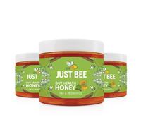 Just Bee Gut Health Honey (3 x 260g) | Prebiotic and Probiotic Honey | Natural Daily Support For Gut Health | With Vitamin C To Support Normal Immune Function | Apple & Cinnamon Flavour