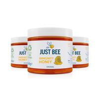 Just Bee Immunity Honey (3x260g) | Raw & Unpasteurised Vitamin Rich British Honey with Vitamin D, C, B6, B12 & Echinacea | Natural Honey for Daily Immune Support