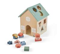 Just bee kids Wooden Shape Sorter House | Toys For 1 Year Old Boys, Girls | Pastel Colours | FSC Certified Sustainable Wood | Plastic-Free | Sorting Activity Toy | Smooth Edges | 1st Birthday Gifts
