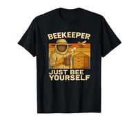 Just Bee Yourself Vintage Beekeeper Design T-Shirt