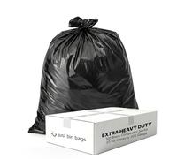 Just Bin Bags 100 x Black Compactor Sacks - 50 Micron - Extra Heavy-Duty