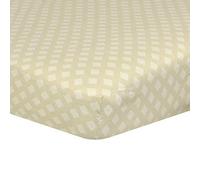 Just Born Boys and Girls Newborn Infant Baby Toddler Nursery Sateen Cotton Bedding Fitted Crib Sheet, Beige, One Size