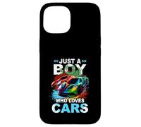 Just Boy Who Loves Cars Cool Sleek Sports Car Enthusiast Case for iPhone 15