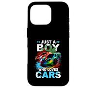 Just Boy Who Loves Cars Cool Sleek Sports Car Enthusiast Case for iPhone 16 Pro