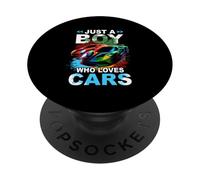 Just Boy Who Loves Cars Cool Sleek Sports Car Enthusiast PopSockets Adhesive PopGrip