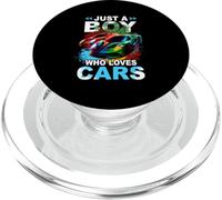 Just Boy Who Loves Cars Cool Sleek Sports Car Enthusiast PopSockets PopGrip for MagSafe