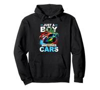 Just Boy Who Loves Cars Cool Sleek Sports Car Enthusiast Pullover Hoodie