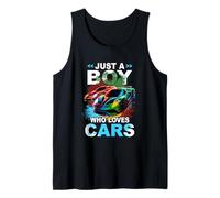 Just Boy Who Loves Cars Cool Sleek Sports Car Enthusiast Tank Top