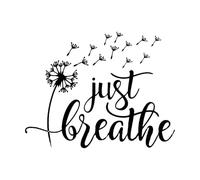 Just Breathe Dandelion Home Wall Decor Decal Stickers Bedroom Living Room Wallpaper Small - 32x42cm