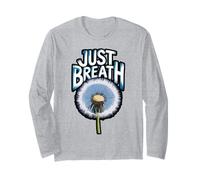 Just Breathe Dandelion Wildflower Botanical Nature Flower Long Sleeve T-Shirt
