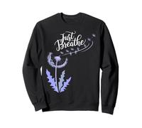 Just Breathe Dandelion Wildflower Botanical Nature Flower Sweatshirt