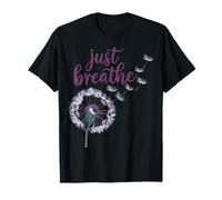 Just Breathe Dandelion Wildflower Botanical Nature Flower T-Shirt