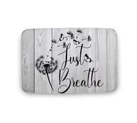 Just Breathe Inspirational Doormat Washable Bath Mats Shoes Scraper Entrance Rug For Patio Front Door Patios 40 X 60Cm